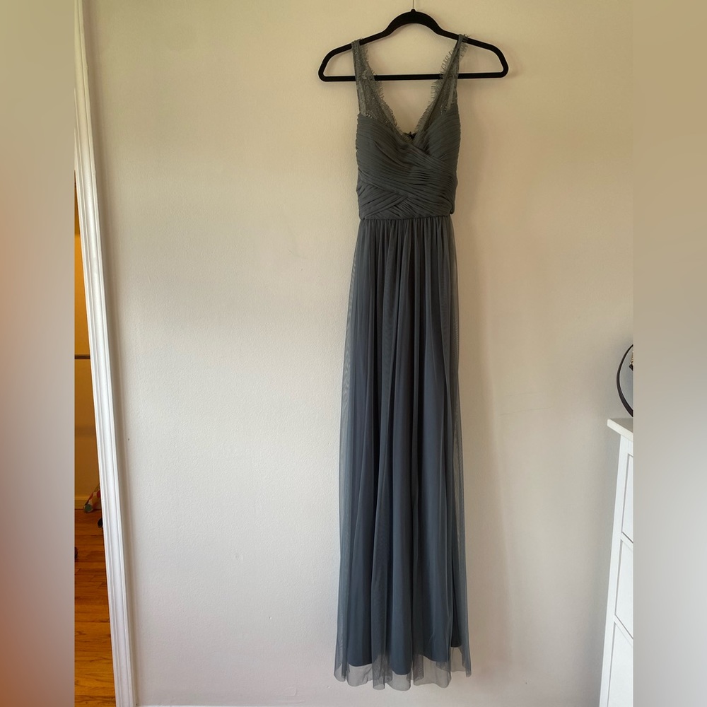 hitherto by Bhldn (Anthropologie) grey dress sz 12 - Picture 2 of 6
